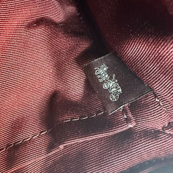 Coach Nolita 19 In Signature Canvas in Brown/1941 Red C3308 NWT - Picture 10 of 11